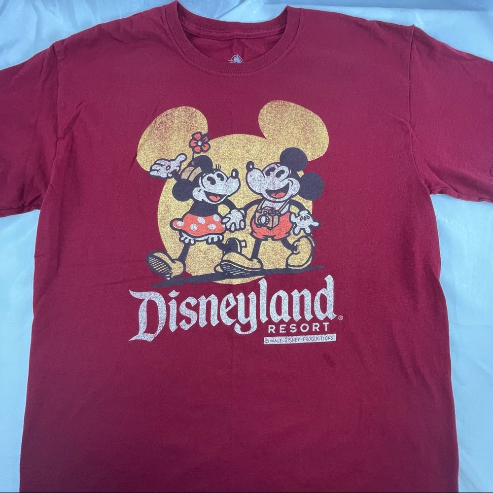 Disney Land Resort Brick Red Crew Neck T-Shirt - L 42 in